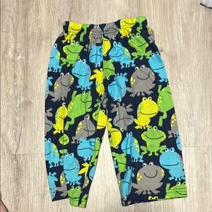 4/$20 carters Colorful Frog Print Pajama Pants 2T